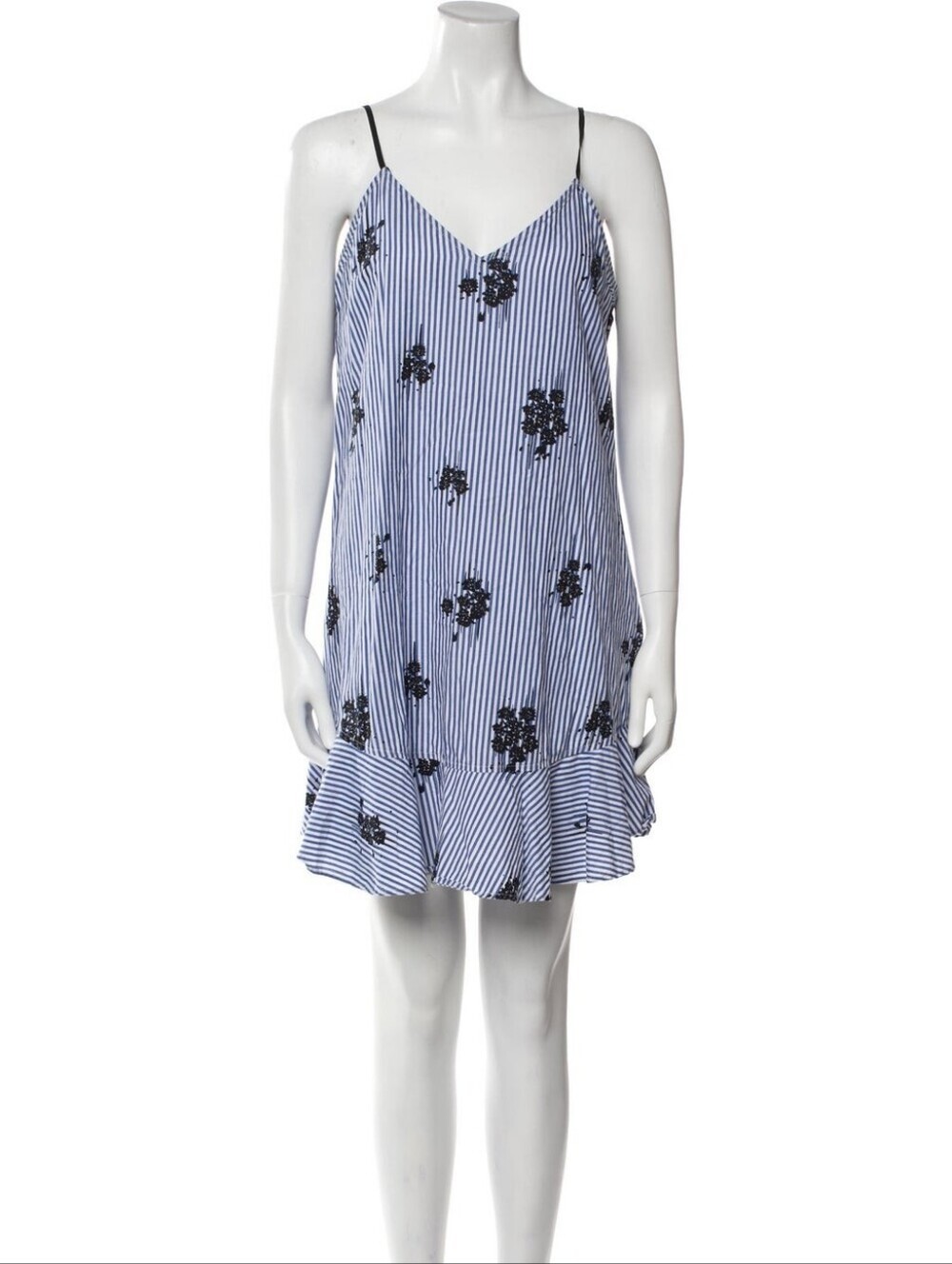Derek Lam 10 Crosby Coastal Stripe Cotton Mini Shift Dress Size 8